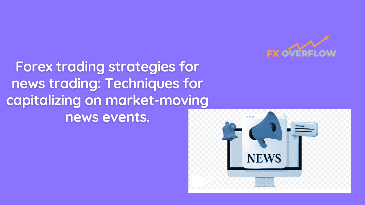 Forex trading strategies for news trading: Techniques for capitalizing on market-moving news events.